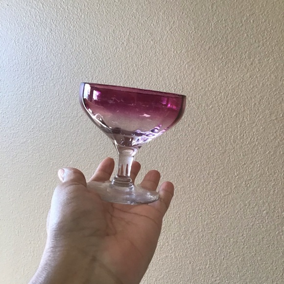 FINAL SALE Vintage Amethyst Ombré Sherbet Champagne Cocktail Glasses (Set of 3) - Picture 2 of 4